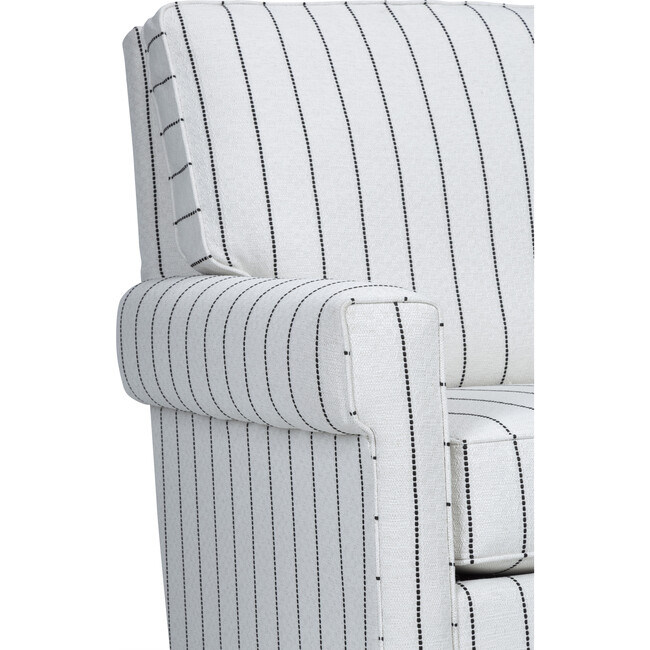 Grace Rocker Glider, White Stripe - Nursery Chairs - 4