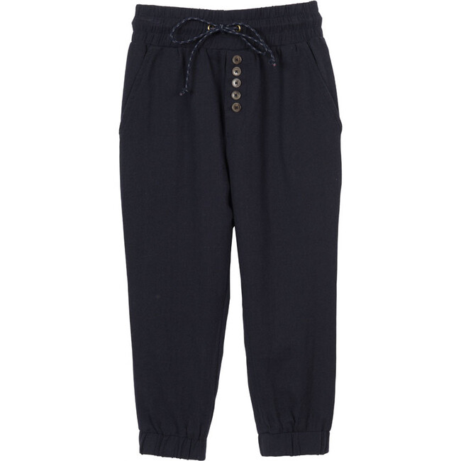 Zachary Track Pants, Black Twill - Sweatpants - 1
