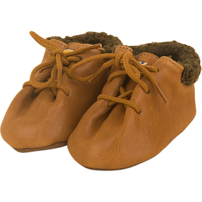 Soft Leather Bootie, Cognac - Booties - 2