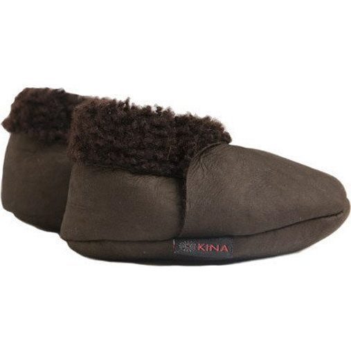 Lambskin Shearling Bootie, Chocolate - Booties - 1