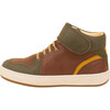 Hi-Top Sneaker, Green & Brown - Sneakers - 1 - thumbnail