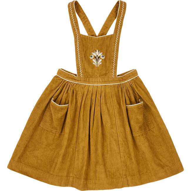 Goose Pinafore, Mustard - Dresses - 1