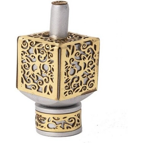 Large Pomegranate Cutout Dreidel, Copper - Dreidels - 1