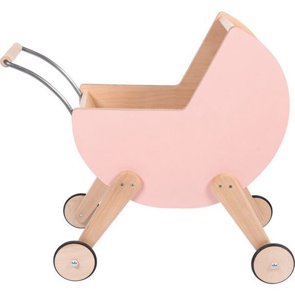 Wooden Doll Pram Pink Moulin Roty Dolls Doll Accessories Maisonette