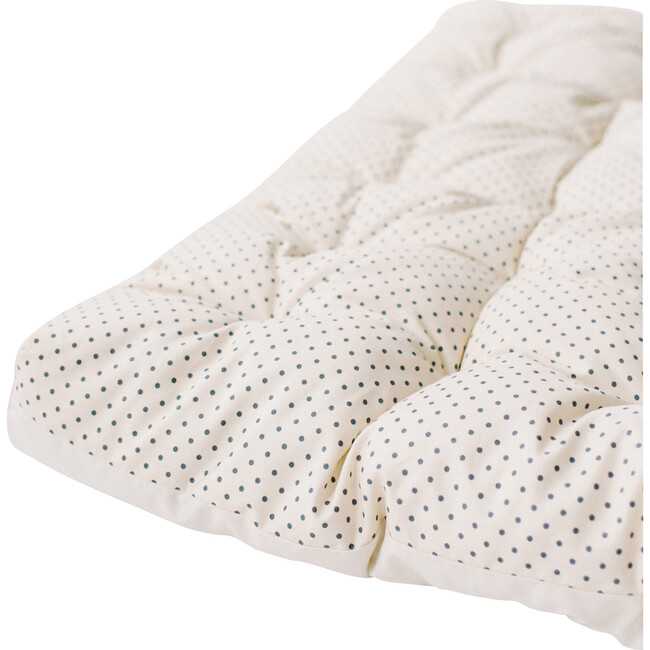 Padded Play Mattress, Cream Swiss Dot - Play Tents - 2