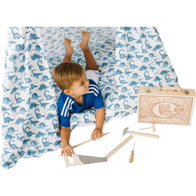 Padded Play Mattress, Blue Dino - Play Tents - 2
