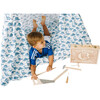 Padded Play Mattress, Blue Dino - Play Tents - 2