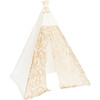 Elaine Itty Bitty Play Tent, Gold Lace - Play Tents - 1 - thumbnail