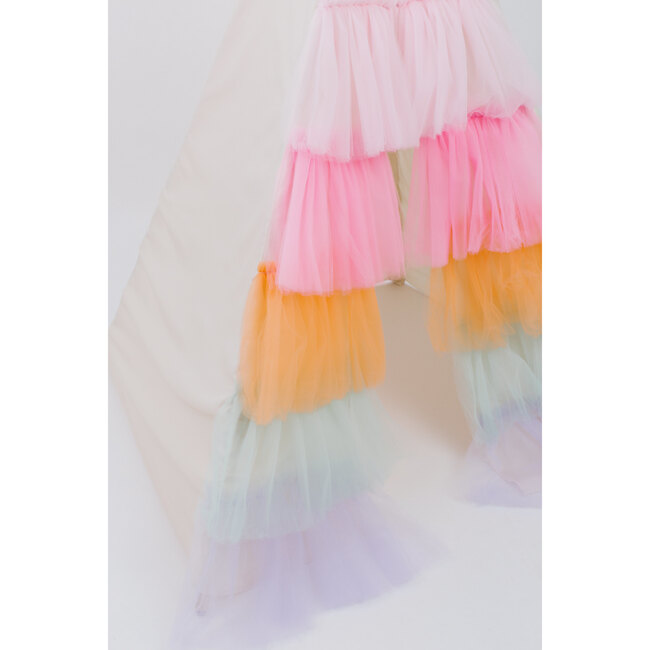 Ruffled Tulle Play Tent, Rainbow - Play Tents - 8