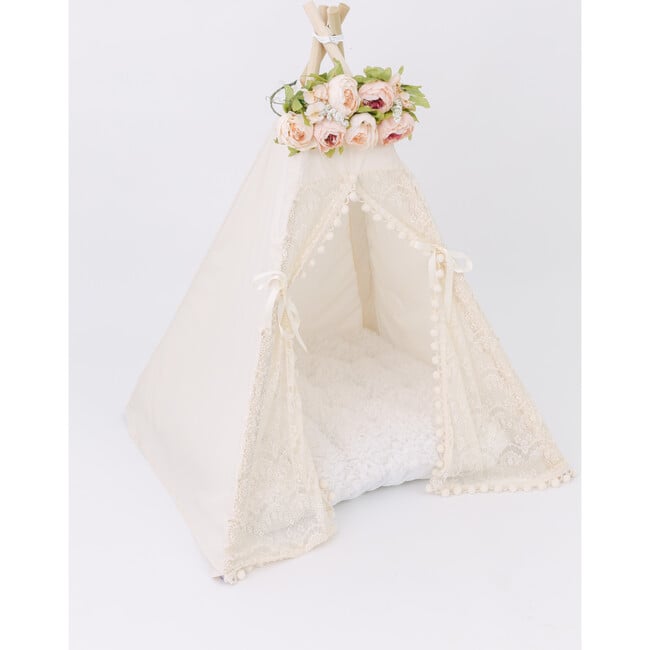 Itty Bitty Lace Play Tent, Cream - Play Tents - 3