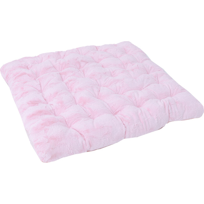 Cuddle Faux Fur Padded Play Mattress, Pink - Play Tents - 1