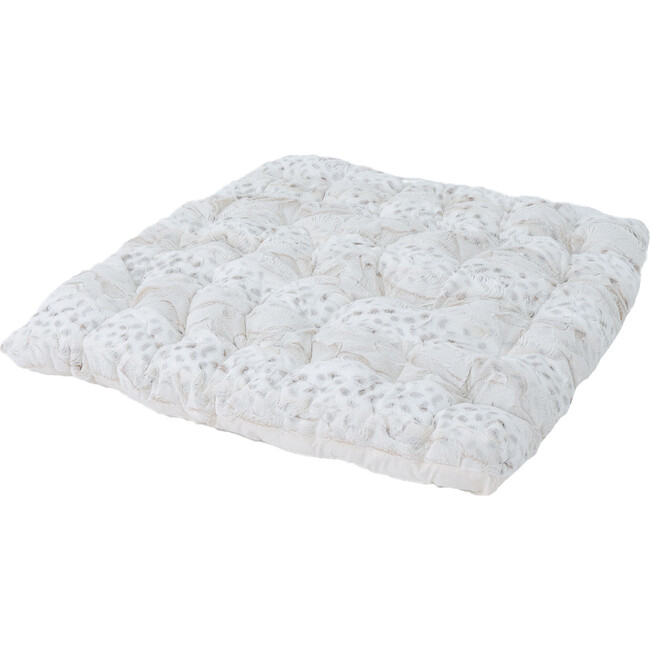 Cuddle Faux Fur Padded Play Mattress, Frosted Lynx