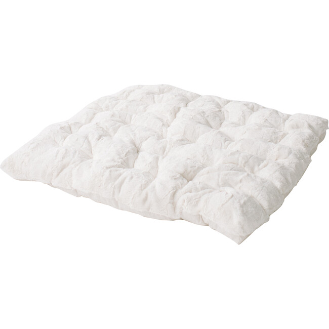 Deluxe Padded Play Mattress, Ivory Cuddle Faux Fur