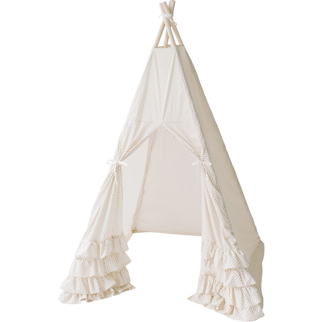 Colette Play Tent, Cream Swiss Dot - Play Tents - 3