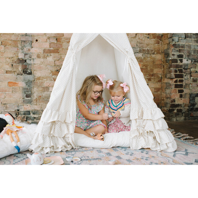 Colette Play Tent, Cream Swiss Dot - Play Tents - 7