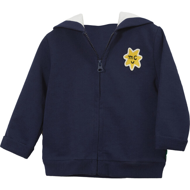 Zipped Hoodie, Navy
