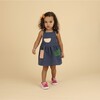 Apron Dress, Blue - Dresses - 2