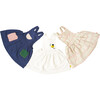 Apron Dress, Blue - Dresses - 5