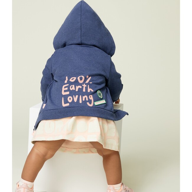 Zipped Hoodie, Blue