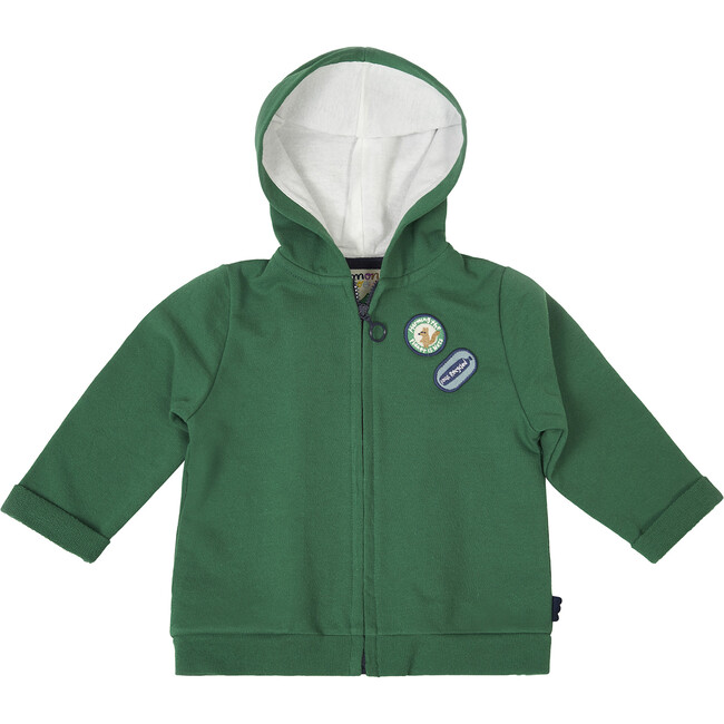 Zipped Hoodie, Green