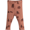 Knit Printed Pants, Terra Cotta - Pants - 1 - thumbnail