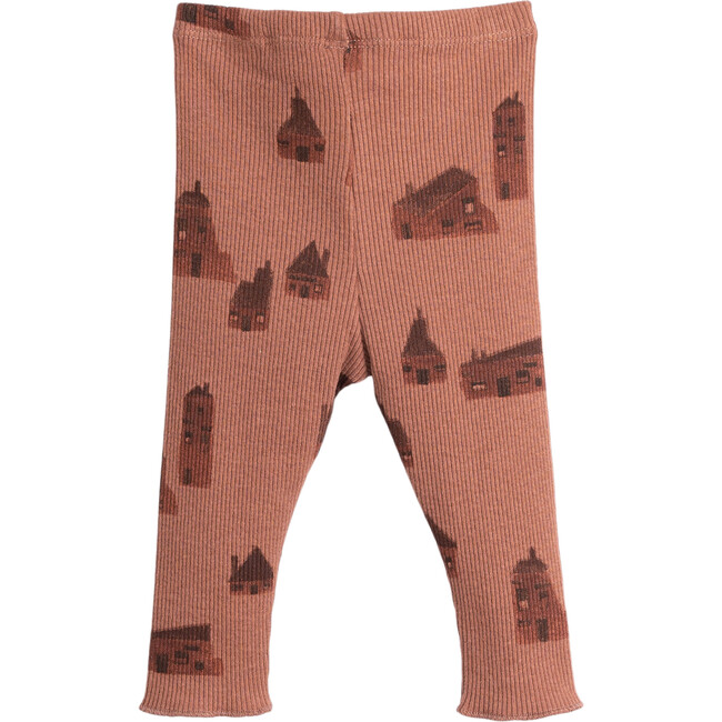 Knit Printed Pants, Terra Cotta
