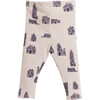 Knit Printed Pants, Mauve and Purple - Pants - 2 - thumbnail