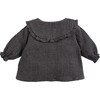 Collared Blouse, Black - Blouses - 2