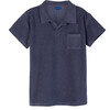 Cyrus Terry Polo, Dusty Navy - Polo Shirts - 1 - thumbnail
