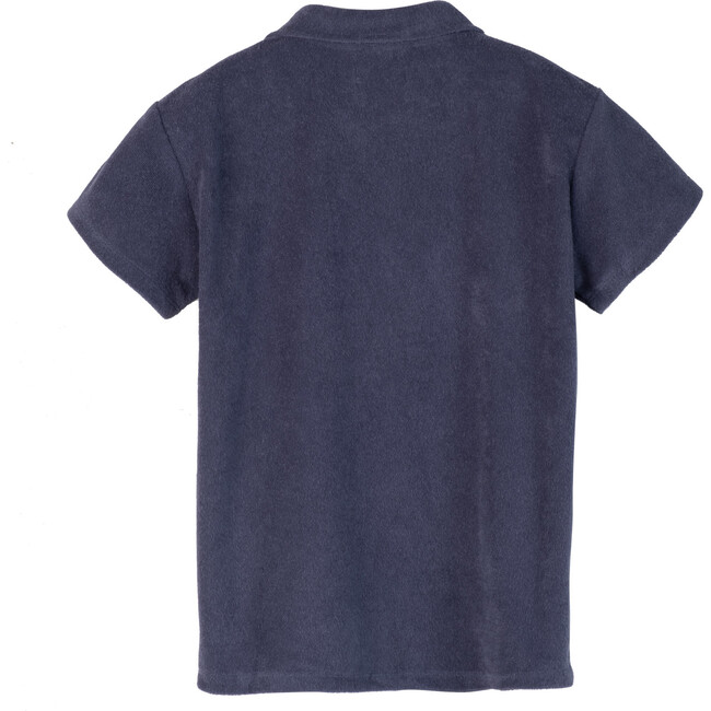 Cyrus Terry Polo, Dusty Navy - Polo Shirts - 3