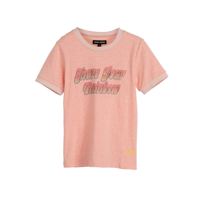 Domino Slub Ringer Tee, Neon Pink