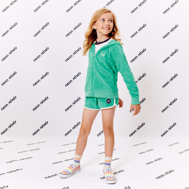 Joni Retro Terry Shorts, Gumdrop Green