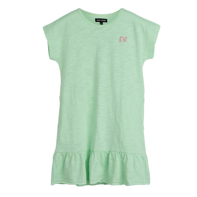 Sia Slub Dress, Mint - Dresses - 1