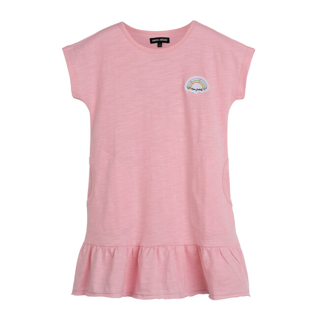 Sia Slub Dress, Light Pink - Dresses - 1