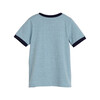 Domino Slub Ringer Tee, Xenon Blue - Tees - 3