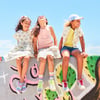 Zadie Skater Poplin Dress, Marshmallow Rainbow - Dresses - 7