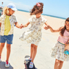Zadie Skater Poplin Dress, Marshmallow Rainbow - Dresses - 9