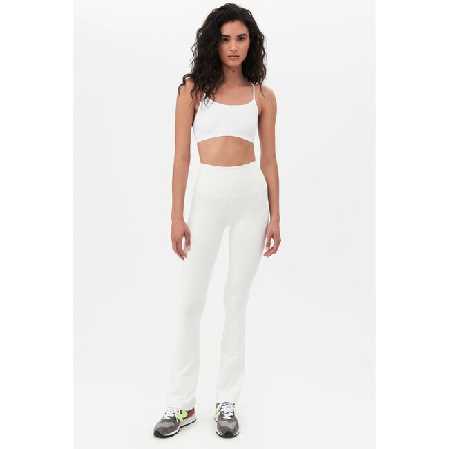 Women's Raquel High Waist Flared Legging, White - Leggings - 4