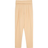 High Waist Pull On Pant, Khaki - Pants - 1 - thumbnail