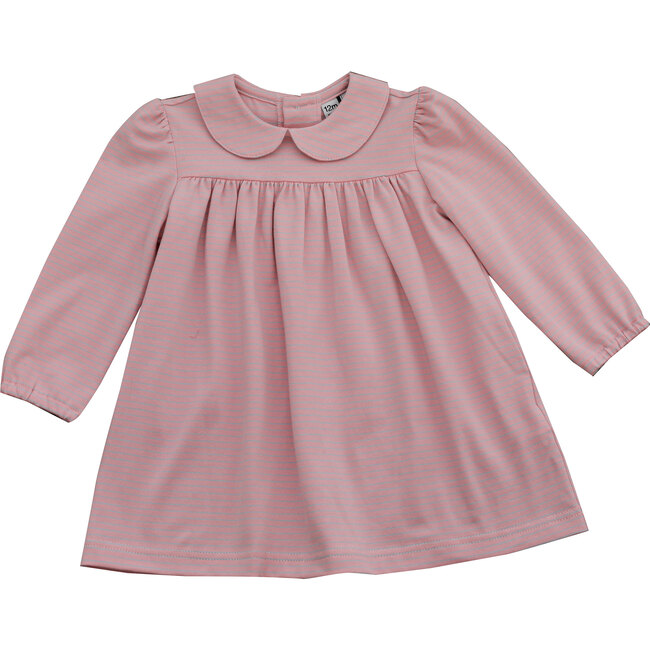 Ginny Peter Pan Collar Dress, Pink Blue Stripe - Busy Bees Dresses ...