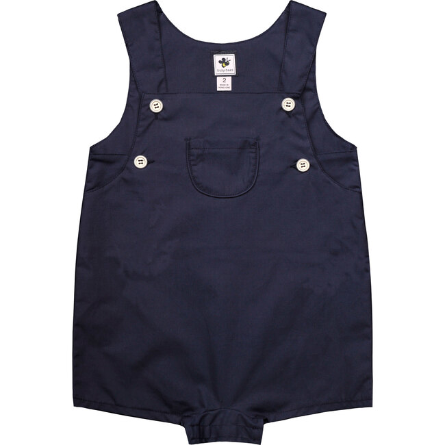George Infant And Toddler Romper, Navy Cotton Poplin