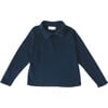 Cotton Zip Sweater, Navy - Sweaters - 1 - thumbnail