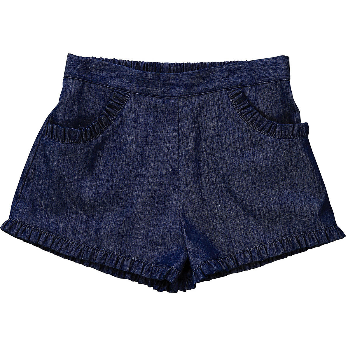 Phoebe Pocket Shorts, Indigo Denim Chambray - Shorts - 1