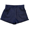 Phoebe Pocket Shorts, Indigo Denim Chambray - Shorts - 1 - thumbnail
