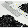 Pajamas + Bodysuit Bundle, Black White & Grey - Pajamas - 3