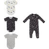 Sleeper + Bodysuit Bundle, Black White & Grey - Pajamas - 2