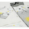 Pajamas + Bodysuit Bundle, White and Black - Pajamas - 3 - thumbnail