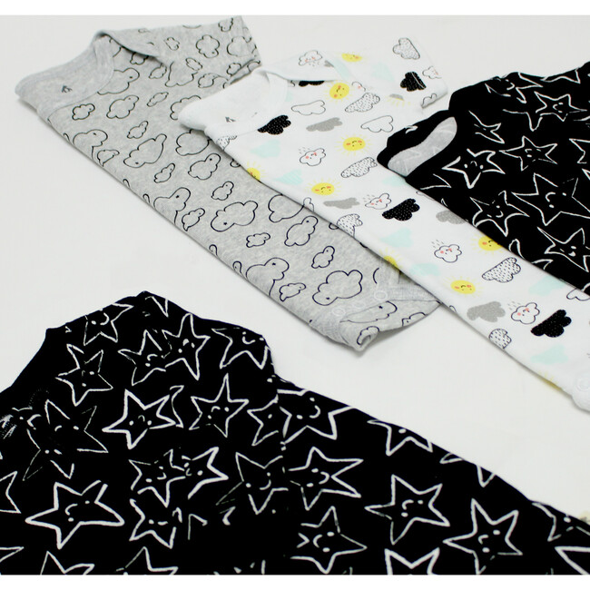 Sleeper + Bodysuit Bundle, Black White & Grey - Pajamas - 3
