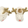 Reindeer Baby Booties, Cream - Booties - 2