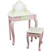 Bouquet Classic Play Vanity Table & Stool Set - Kids Seating - 1 - thumbnail